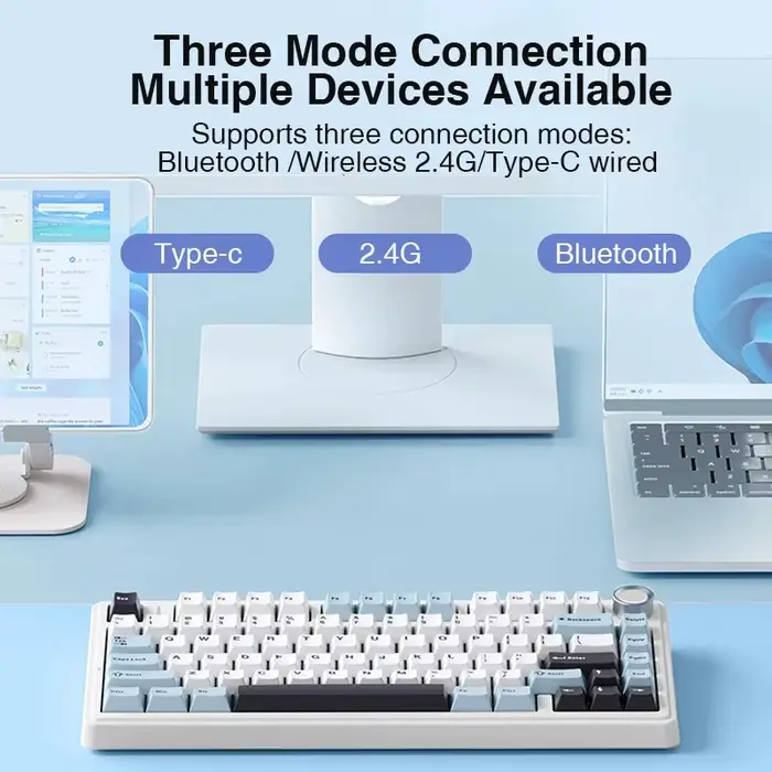Clavier mécanique de jeu F75 2.4G