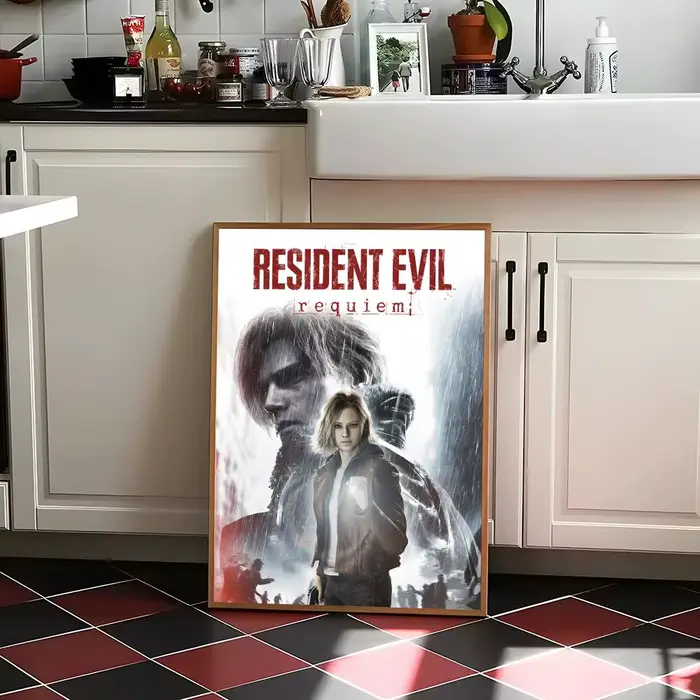 Affiche du jeu r-Resident Evil Requiem, autocollant parfait auto-adhésif pour le bureau, le cinéma à