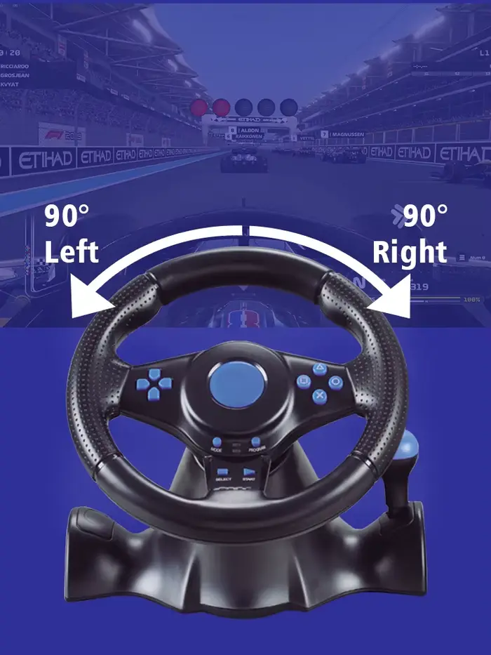 Contrôleur de vibrations de volant de course 7 en 1, pédales de course de Simulation de jeu pour swi