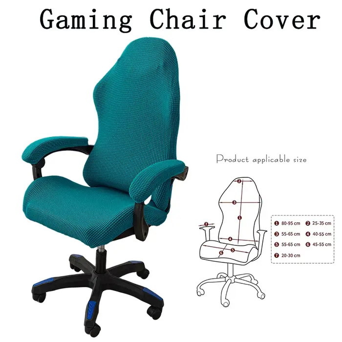 Housse de chaise de jeu universelle Simple, à la mode, pour siège de jeu d'ordinateur, accoudoir, élastique, pivotante, décoration de maison