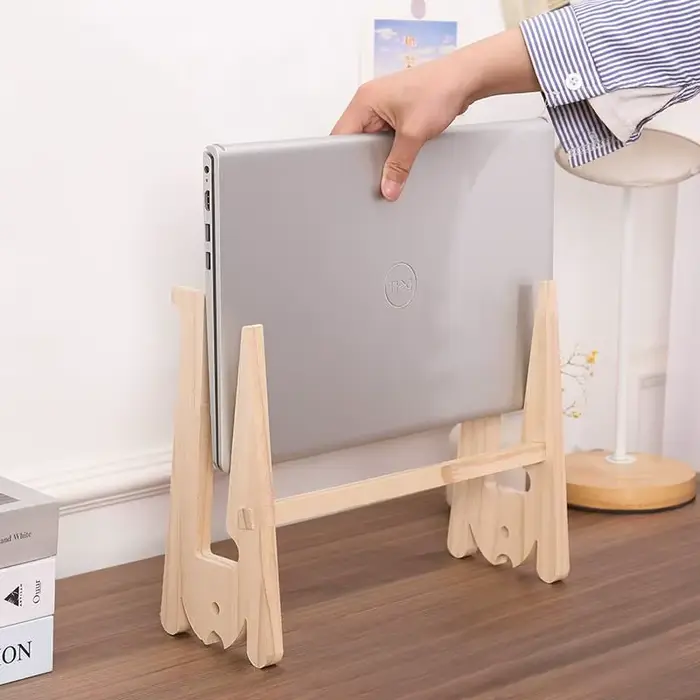 Support d'ordinateur portable en bois assemblé