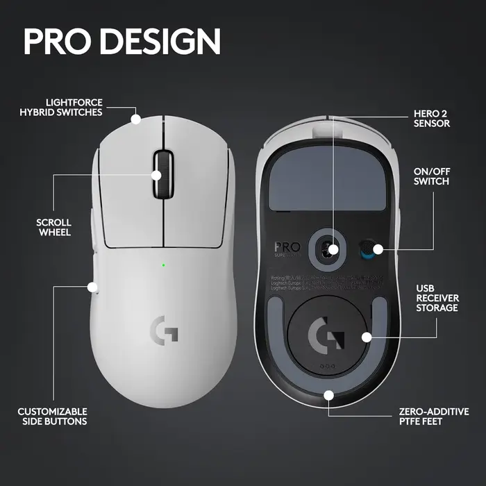 Souris de jeu sans fil Logitech G PRO X SUPERLIGHT 2