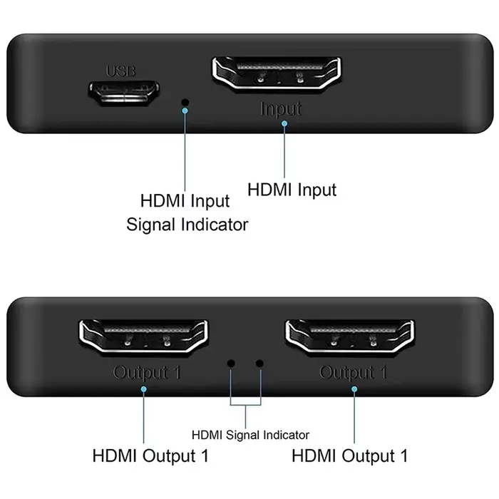 Répartiteur HDMI 4K x 2K 1 entrée 2 sorties 1080P 60Hz