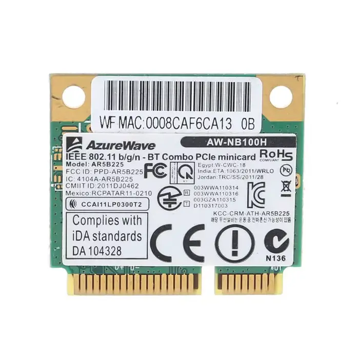 Carte Wifi sans fil BT4.0 Wlan AW-NB097H AW-NB100H AW-NB126H AR9485 AR3012 AR5B225 300Mbps demi-Mini