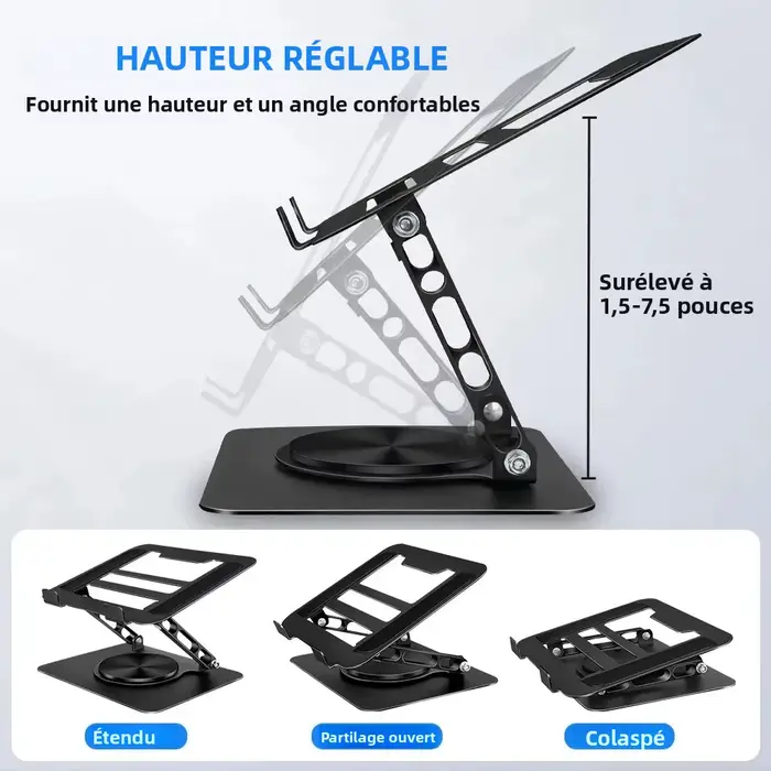 Support pour ordinateur portable pour bureau