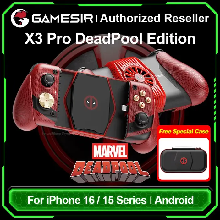 X3 Pro Deadpool Edition contrôleur de jeu Mobile 100% Original avec puissance de refroidissement 12W pour IPhone 16 15