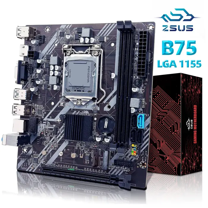 ZSUS B75 carte mère LGA 1155 cartes mères de bureau prenant en charge la RAM DDR3 avec Interface NVM