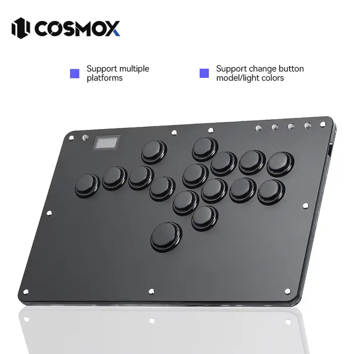 Haute42- COSMOX Fighting Hitbox Manette de jeu pour PC/PS3/PS4/PS5 Switch Steam, contrôleur sans lev