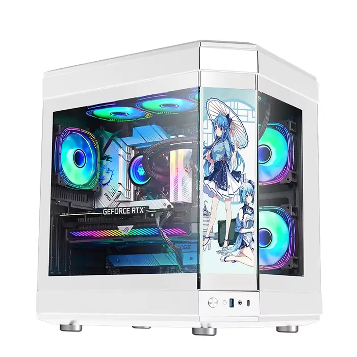 Boîtier de PC de jeu intelligent ATX avec écran LCD