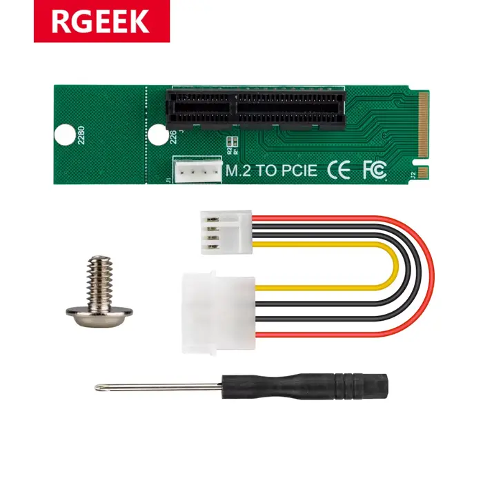 NGFF-Adaptateur de carte Riser M2 M.2 vers PCI-E 4x 1x, mâle vers femelle, multiplicateur PCIE pour
