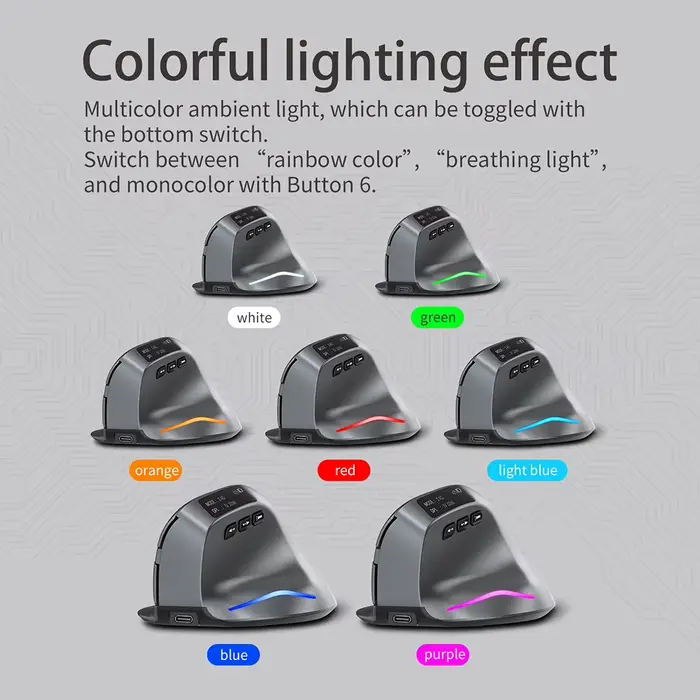 Souris de jeu sans fil 3200DPI, ergonomique, 8 boutons, 2.4G, Rechargeable, pour PC portable, bureau