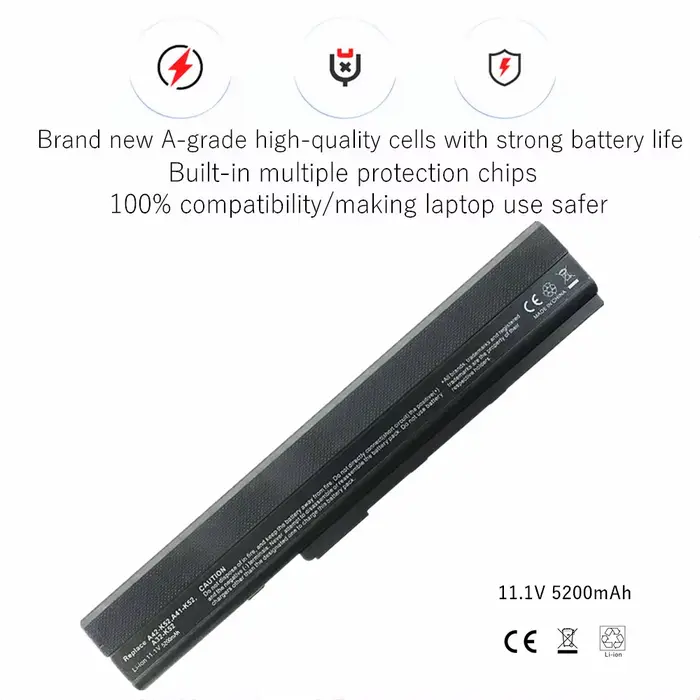 Batterie d'ordinateur portable Pour A31-K52 A32-K52 Bali K52D X52F K52DE K52J X42F X52JC X52J K52S K52N X42D X52D
