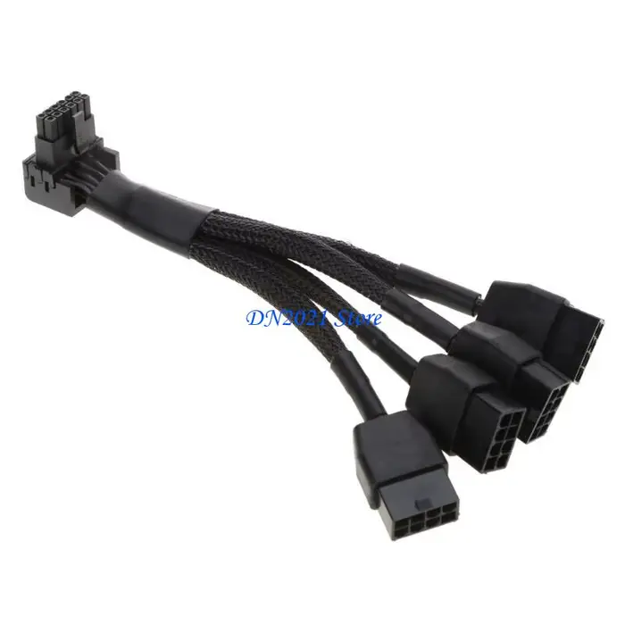 F3ke 3x8pin à 16pin PCIe 5.0 Adapter Line pour CPU RTX4090 RTX4080 12VHPWR 90 DEGRUME