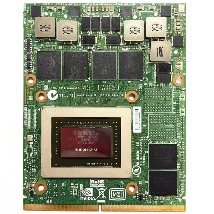 Carte vidéo VGA MS-1W051 N13E-GS1-LP-A1 GTX 670M/1535MB DDR5 pour MSI GT70 GT60 GX660R GT660 GX680 G