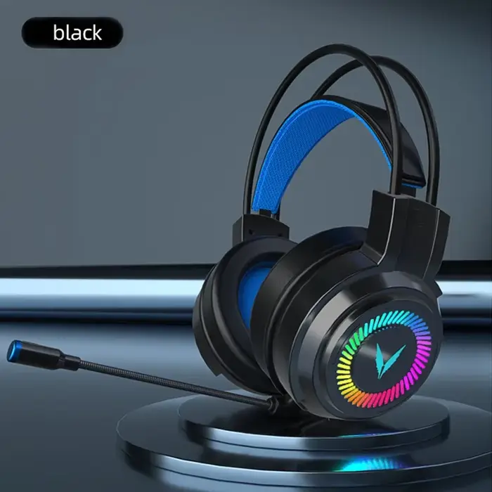Casque de jeu Microphone antibruit jeu e-sports 7.1 son Surround stéréo casque filaire pour PS5 Xbox