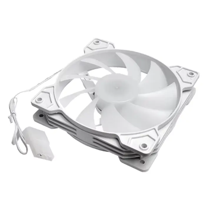 Boîtier PC Gaming 120mm DIY Ventilateur de Refroidissement Châssis de Bureau Alimentation DC12V Grand Connecteur 4 Broches 12CM Roulement Hydraulique Silencieux Radiateur