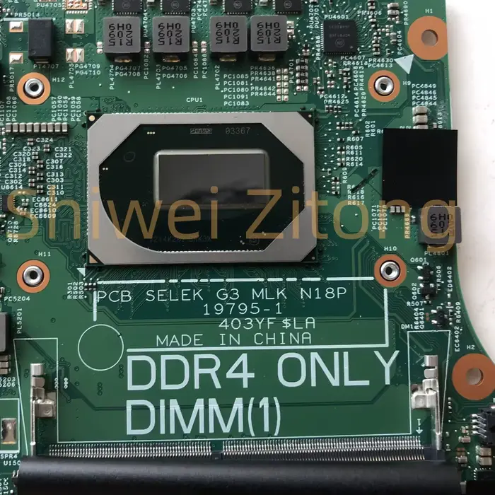 19795-1 pour Dell G3 3500 G5 5500 carte mère d'ordinateur portable CN-0D1G65 0D1G65 028HKV 0HW9CF 0HN4GN PPRNR