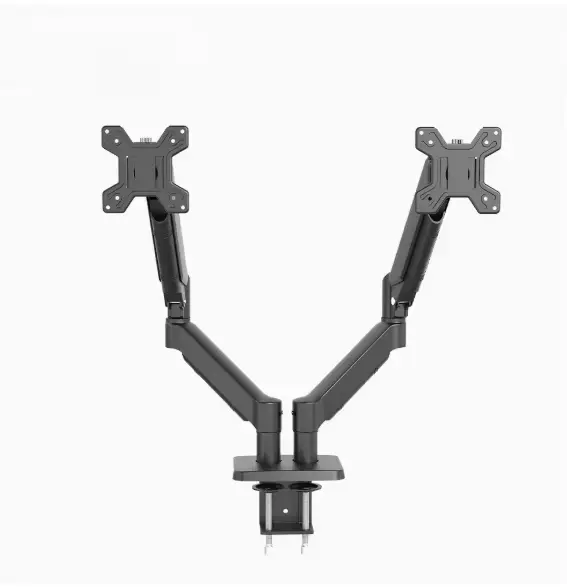 Support pour deux moniteurs, support réglable pour deux écrans de 13 à 32 pouces, 360° ° Rotation