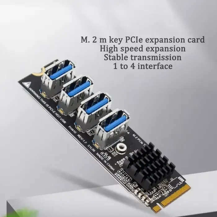 Carte Riser M2 pour transfert de données à grande vitesse de M.2 NVME vers