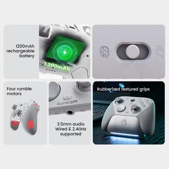 Manette de jeu filaire GameSir G7 Pro avec station de charge pour Xbox Series X S