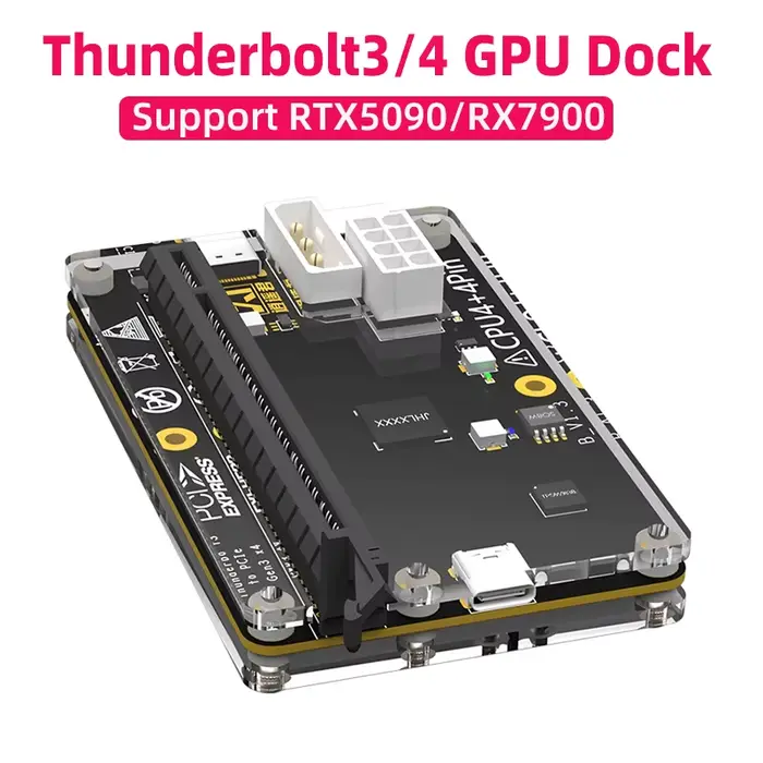USB4 Thunderbolt3/4 GPU Dock PCIe carte graphique supplémentaire pour ordinateur portable prise en c