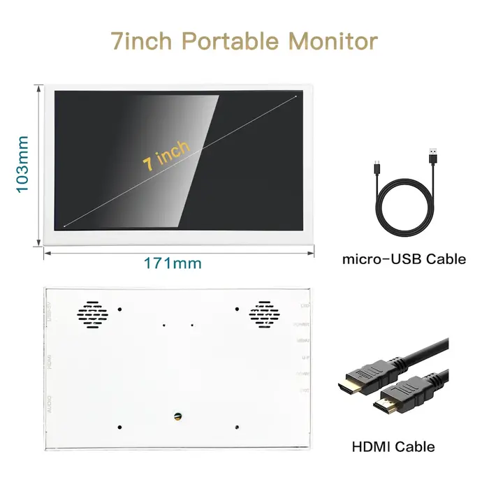 Moniteur portable LESOWN 7 pouces avec écran tactile capacitif HDMI