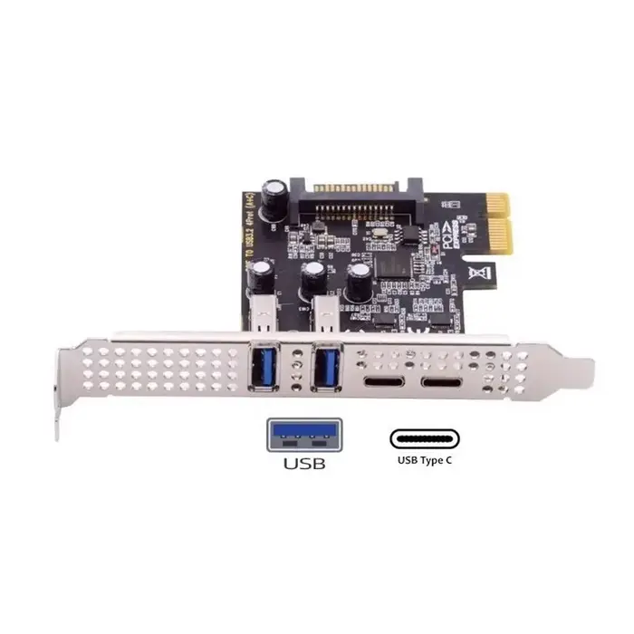 Carte d'extension PCIE vers USB 3.2 Gen1 5 Gbit/s