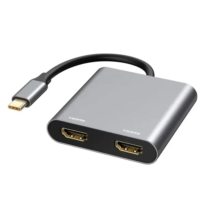 Hub USB C à 2 ports vers double répartiteur HDMI