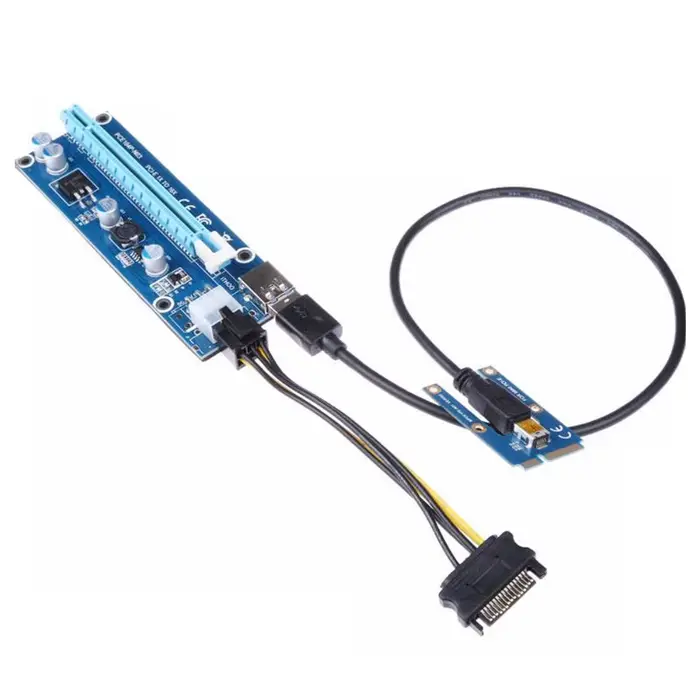 Mini PCIe vers PCI express 16X Riser pour ordinateur portable carte graphique externe EXP GDC BTC Antminer Miner mPCIe