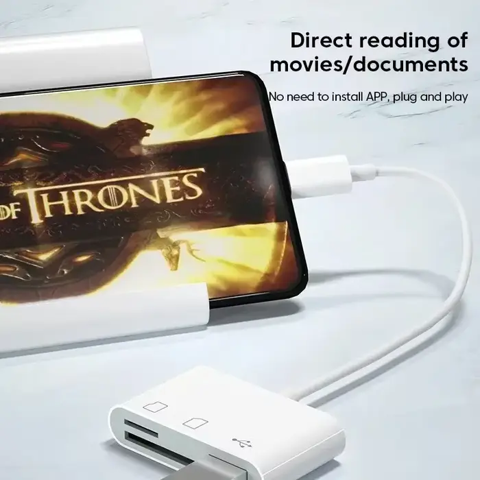 Lecteur de carte mémoire multi-ports 3 en 1