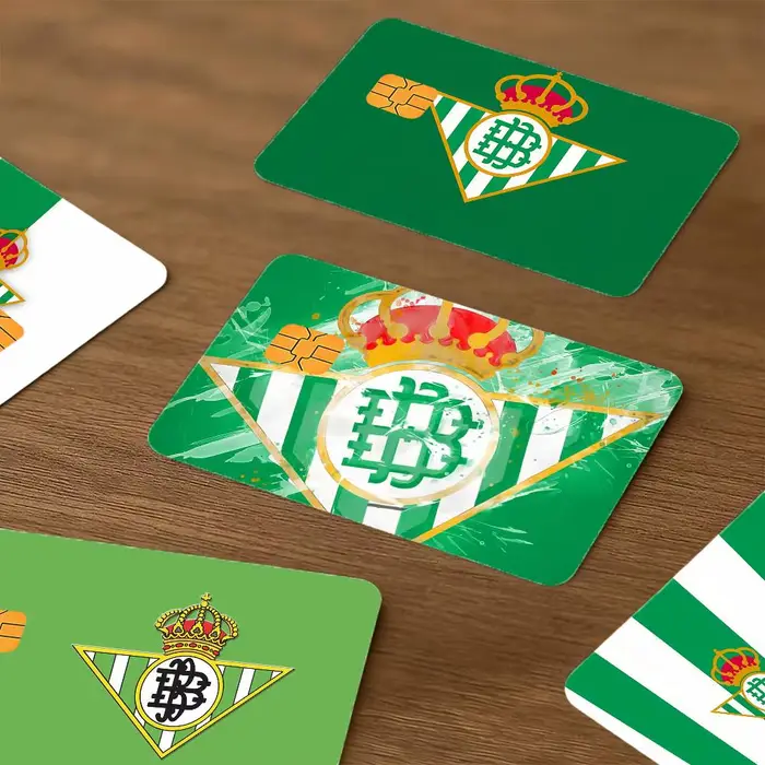 Film autocollant pour carte bancaire R-real-l B-betis-s sport