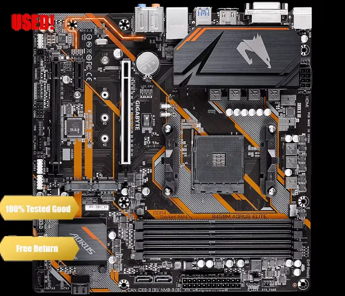 Gigabyte GA B450M AORUS ELITE AMD B450 /4-DDR4 DIMM /M.2 /USB3.1 /Micro-ATX /Nouveau / Max-64G Carte mère AM4 double canal