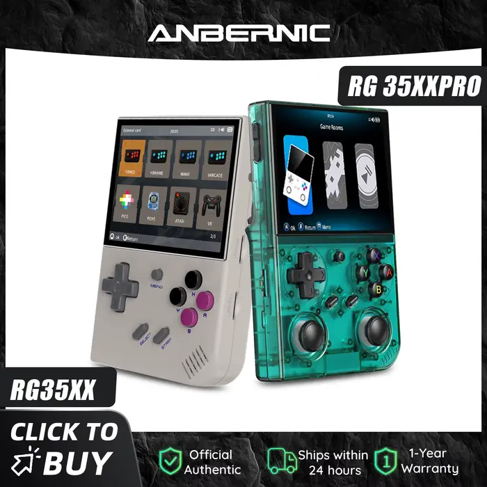 ANBERNIC 64 Bit RG 35XXPRO RG35XX PLUS Console de jeu rétro portable avec 64 Go de mémoire intégrée