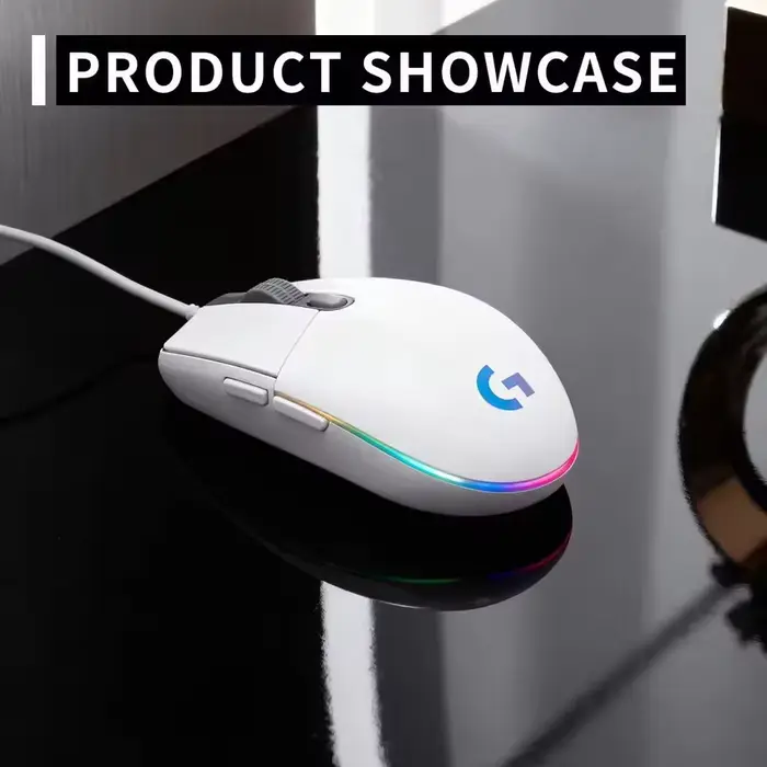 Souris de jeu filaire Logitech G102 LIGHTSYNC RGB 8000 DPI 6 boutons programmables pour PC portable 
