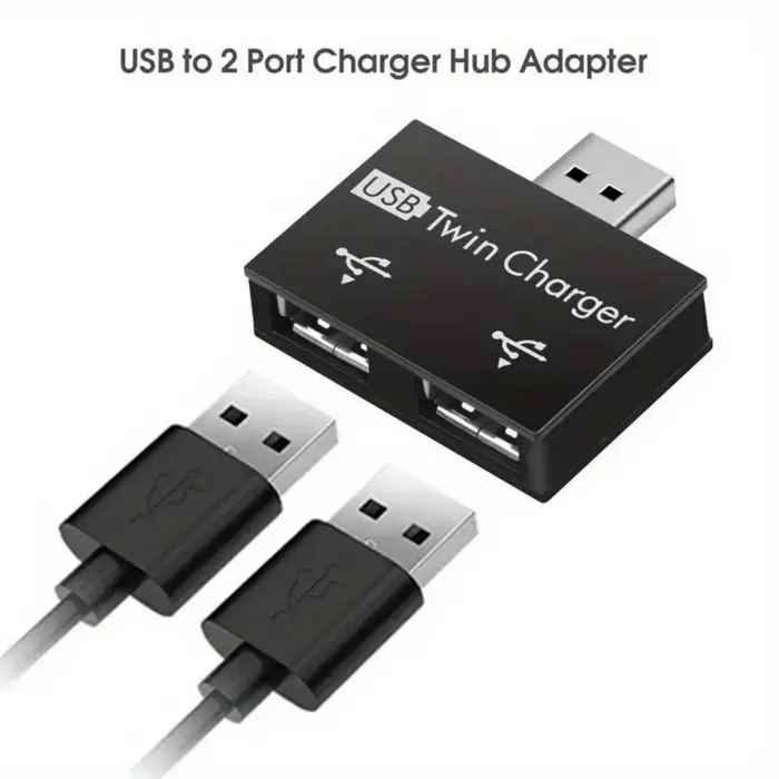 HUB USB adaptateur Extender Mini boîtier séparateur 1 à 2 Ports haute vitesse femelle USB2.0 pour PC portable U disque lecteur de carte souris clavier