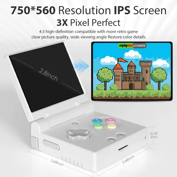 Console de jeu portable rétro MIYOO Mini Flip avec écran IPS de 2