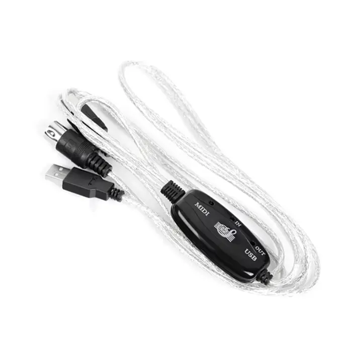 Câble adaptateur audio MIDI vers USB IN-OUT pour clavier électronique 5 broches
