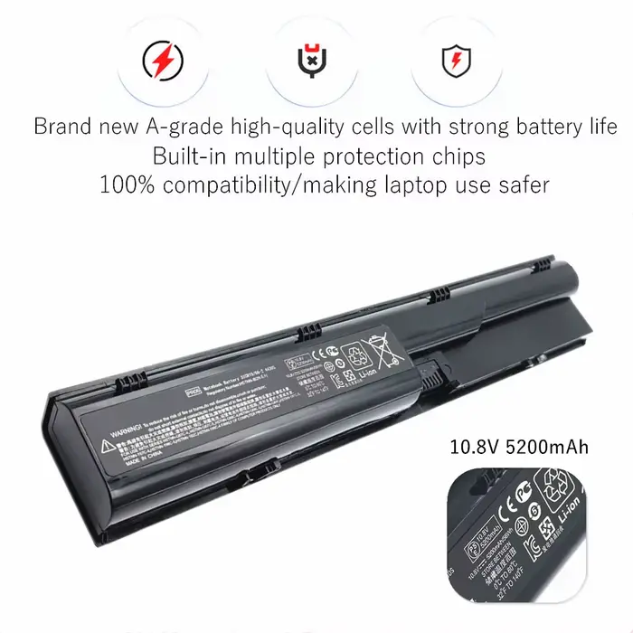 Batterie d'ordinateur portable pour HP ProBook 4330s 4331s 4430s 4431s 4435s 4436s 4440s 4441s 4446s 4530s 4535s 4540s 4545s LC32BA122 PR06