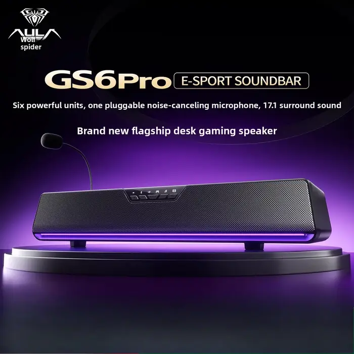 AULA GS6Pro Esports haut-parleur Bluetooth double mode configuration de bureau d'ordinateur avec Microphone de jeu système sonore EQ spécialisé