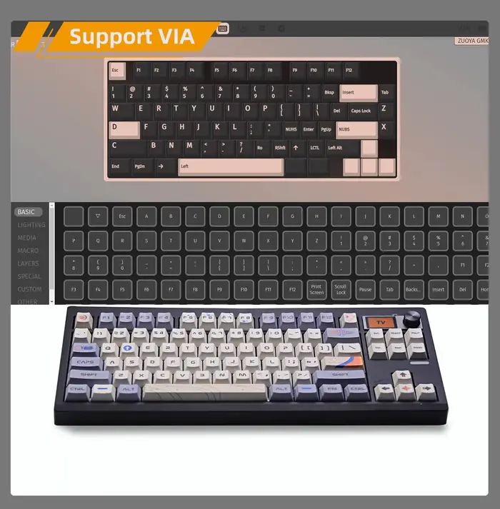 Kit de clavier mécanique GMK87 avec écran d'affichage