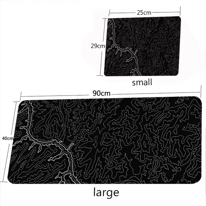Tapis de bureau pour ordinateur de jeu, ligne abstraite, accessoires de bureau en caoutchouc, grand 