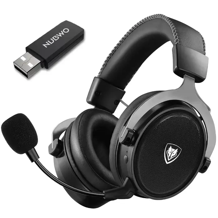 Casques sans fil NUBWO G07 Gamer 2,4 GHz à très faible latence, stéréo HIFI, suppression du bruit, m