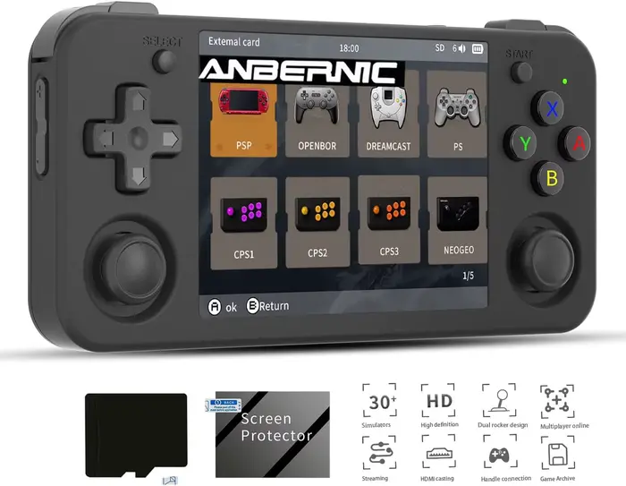 ANBERNIC RG35XX H Consoles portables pour jouer des jeux vidéo 3.5 pouces IPS 640*480 écran rétro le