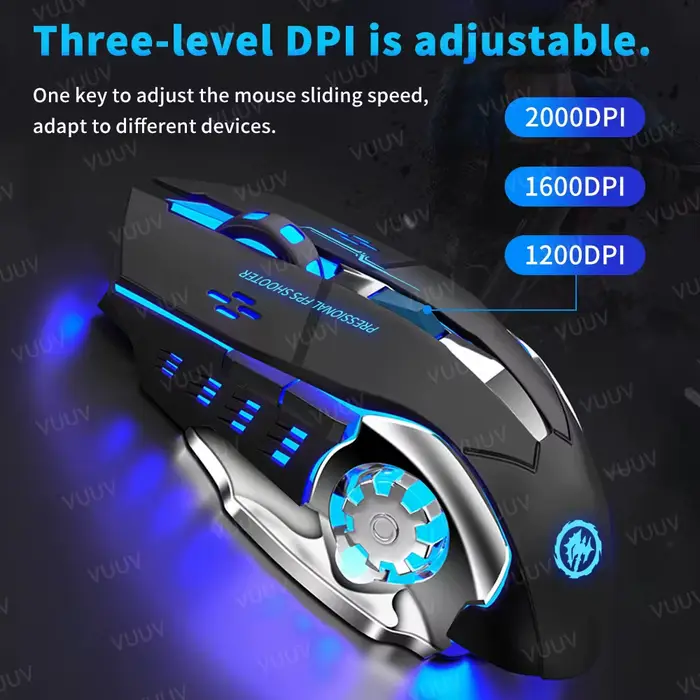 Souris de jeu sans fil Bluetooth 2.4g