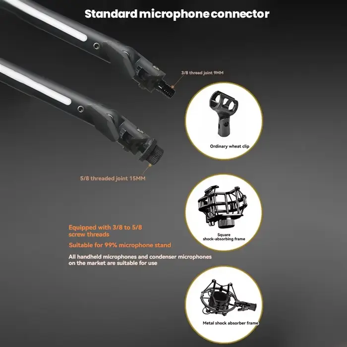 Support de bras de Microphone RGB