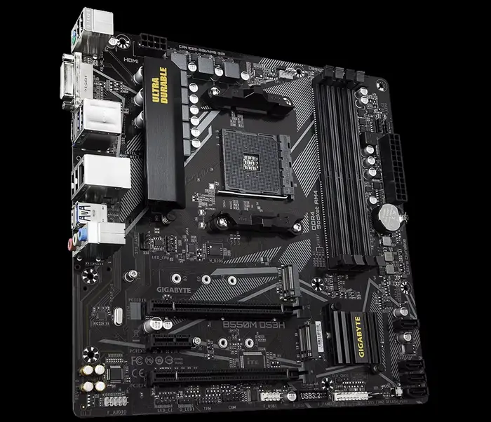 GIGABYTE Nouveau B550M DS3H Micro-ATX AMD B550 DDR4 4733(OC. ) Carte mère AM4 à double canal MHz M.2 USB 3.2 128G