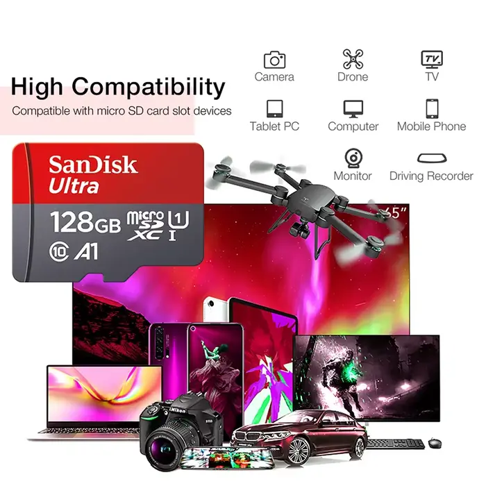 Carte mémoire 512GB 256GB 128GB 64GB 32GB 100MB/S