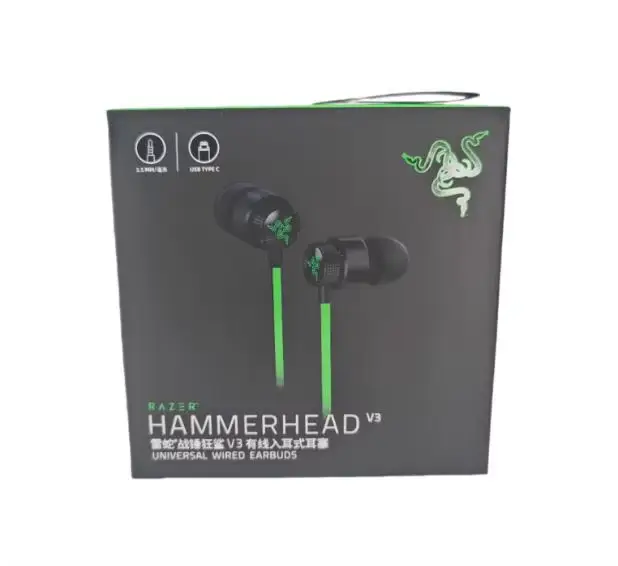 Razer Hammerhead V3 – écouteurs filaires multiplateformes, 3.5mm et USB Type C, pour PS4, PC, Mac, m