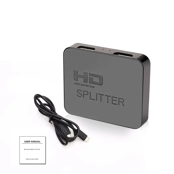Répartiteur HDMI 1x2 4K – Distributeur vidéo 1 entrée 2 sorties pour double moniteur