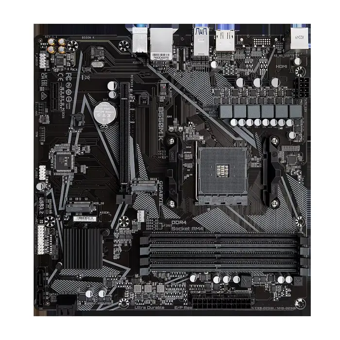 Carte mère GIGABYTE B550M K compatible avec les processeurs AMD AM4 Ryzen 5000